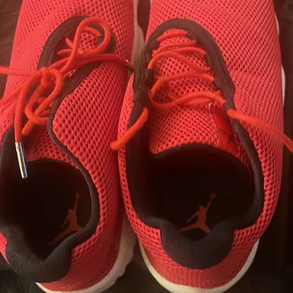 Air Jordan red sneakers size 8